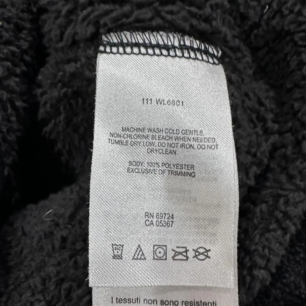 Columbia Jacket Womens Size M Black Sherpa Lined Fleece Full Zip Hooded WL6901